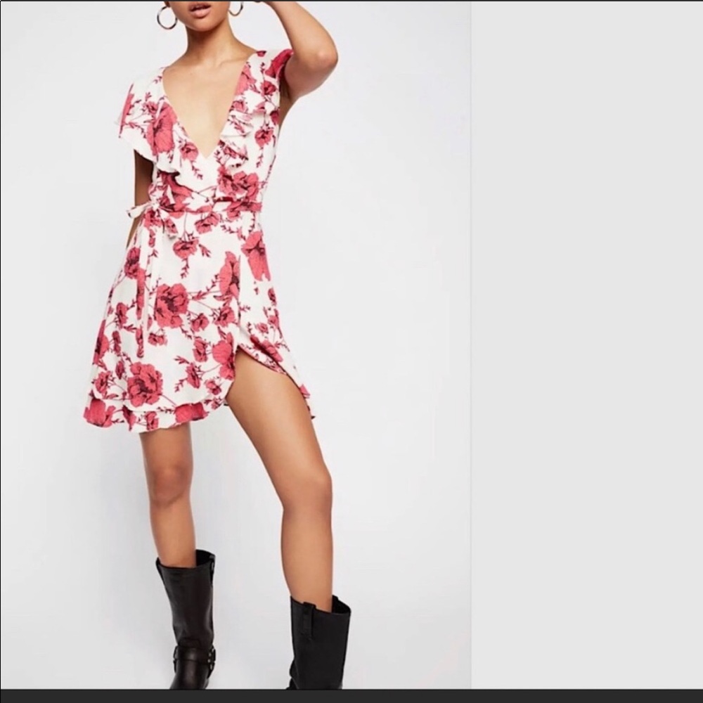 NWT Free People French Quarter Wrapper Mini Dress